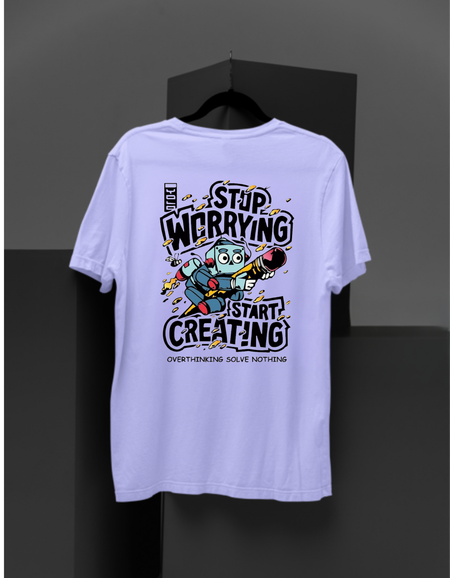 Stop Worrying Start Creating !! Trendy Men's Stylish T-Shirts